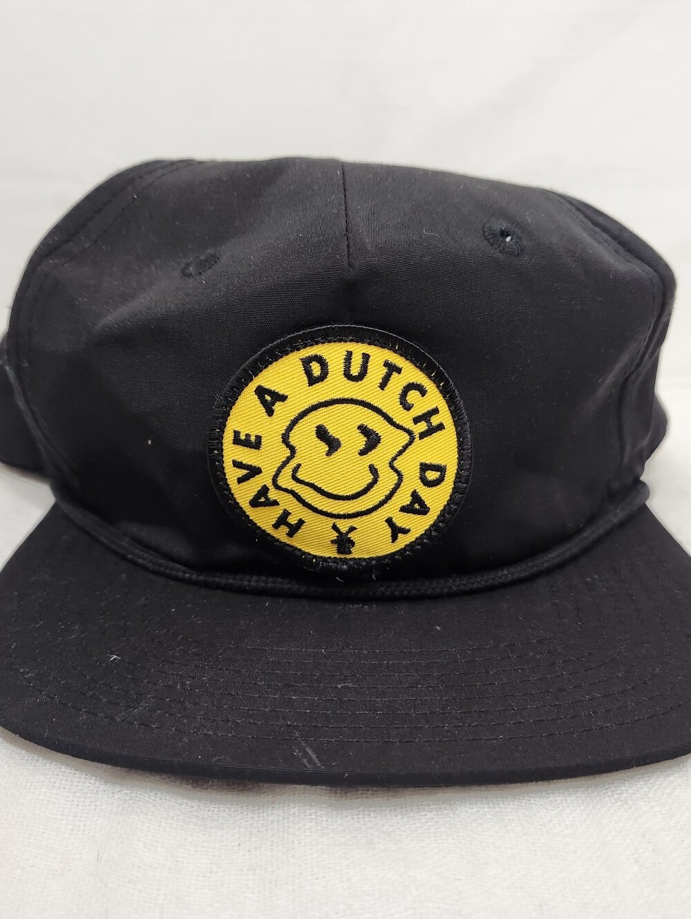 Have a Dutch Day Dutch Bros Black Flat Brim Hat OS Adjustable
